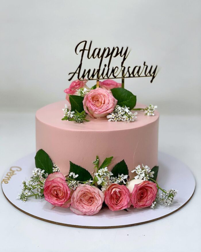 Pink Floral Cake