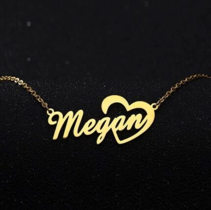 Love Heart Customized Name Necklace