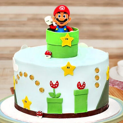 Super Mario Fondant Cake