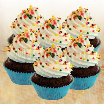 Chocolate Rainbow Cupcakes